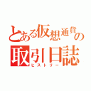 とある仮想通貨の取引日誌（ヒストリー）