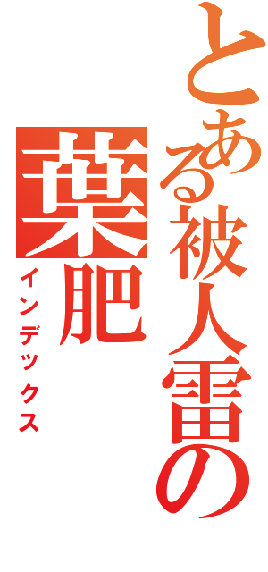 とある被人雷の葉肥（インデックス）