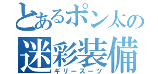 とあるポン太の迷彩装備（ギリースーツ）