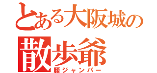 とある大阪城の散歩爺（腰ジャンパー）