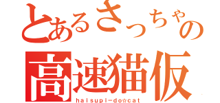 とあるさっちゃその高速猫仮面（ｈａｉｓｕｐｉ－ｄｏ☆ｃａｔ）