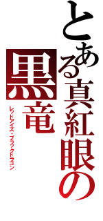 とある真紅眼の黒竜（レッドアイズ・ブラックドラゴン）