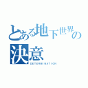 とある地下世界の決意（ＤＥＴＥＲＭＩＮＡＴＩＯＮ）