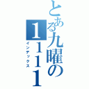 とある九曜の１１１１１１１１（インデックス）