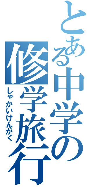 とある中学の修学旅行（しゃかいけんがく）