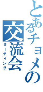 とあるチョメの交流会（ミーティング）