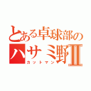 とある卓球部のハサミ野郎Ⅱ（カットマン）