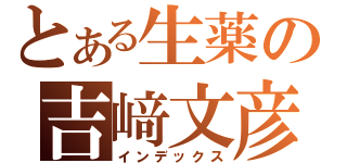 とある生薬の吉﨑文彦（インデックス）