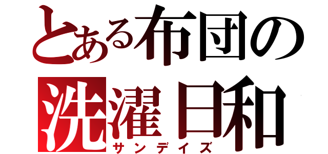 とある布団の洗濯日和（サンデイズ）