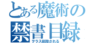 とある魔術の禁書目録（ヲラス削除される）