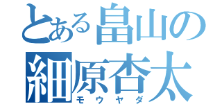 とある畠山の細原杏太（モウヤダ）