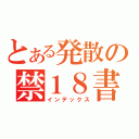 とある発散の禁１８書物（インデックス）