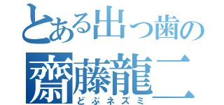 とある出っ歯の齋藤龍二（どぶネズミ）