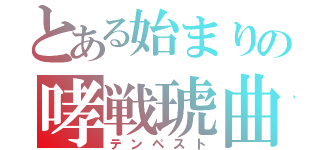 とある始まりの哮戦琥曲（テンペスト）