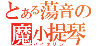 とある蕩音の魔小提琴（バイオリン）