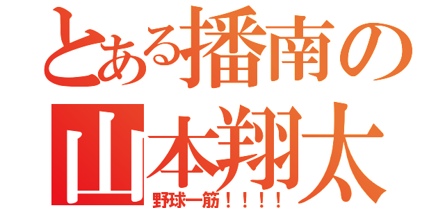 とある播南の山本翔太（野球一筋！！！！）