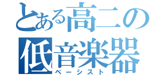 とある高二の低音楽器（ベーシスト）