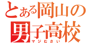 とある岡山の男子高校（マジむさい）