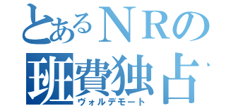 とあるＮＲの班費独占（ヴォルデモート）