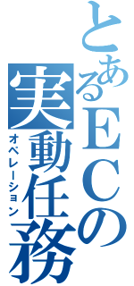 とあるＥＣの実動任務（オペレーション）