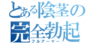 とある陰茎の完全勃起（フルアーマー）