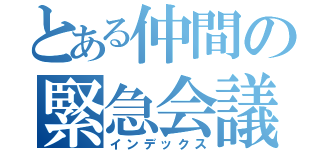 とある仲間の緊急会議（インデックス）