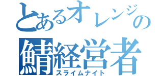 とあるオレンジの鯖経営者（スライムナイト）