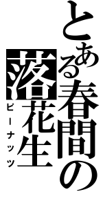 とある春間の落花生（ピーナッツ）