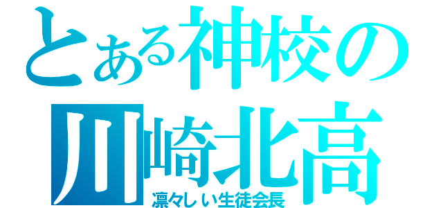 とある神校の川崎北高（凛々しい生徒会長）