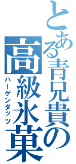 とある青兄貴の高級氷菓（ハーゲンダッツ）