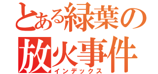 とある緑葉の放火事件（インデックス）