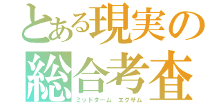 とある現実の総合考査（ミッドターム エグザム）