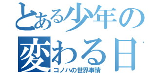 とある少年の変わる日（コノハの世界事情）