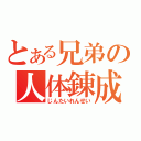 とある兄弟の人体錬成（じんたいれんせい）