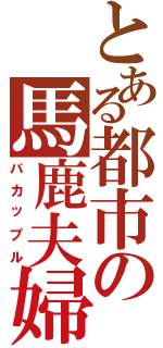 とある都市の馬鹿夫婦（バカップル）