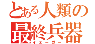 とある人類の最終兵器（イェーガー）