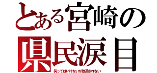 とある宮崎の県民涙目（笑ってはいけないが放送されない）