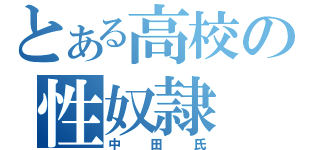 とある高校の性奴隷（中田氏）