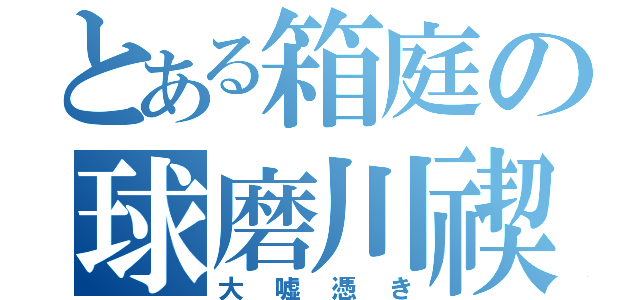 とある箱庭の球磨川禊（大嘘憑き）