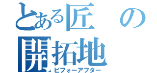 とある匠の開拓地（ビフォーアフター）