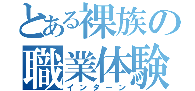 とある裸族の職業体験（インターン）