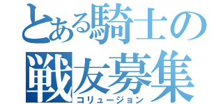 とある騎士の戦友募集（コリュージョン）