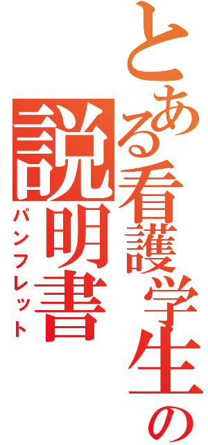 とある看護学生の説明書（パンフレット）