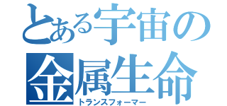 とある宇宙の金属生命体（トランスフォーマー）