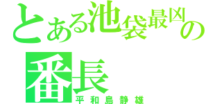 とある池袋最凶の番長（平和島静雄）