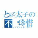 とある太子の不懂珍惜（インデックス）