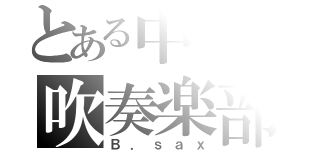 とある中学の吹奏楽部（Ｂ．ｓａｘ）