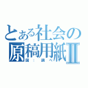 とある社会の原稿用紙Ⅱ（国：調べ）