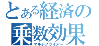 とある経済の乗数効果（マルチプライアー）