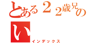 とある２２歳兄のい（インデックス）